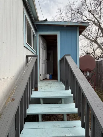 stairs leading to room off the back of the house