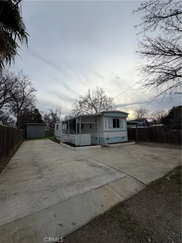 View of paved area in front of house