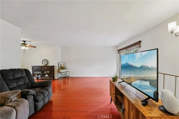 living area with owners belongings