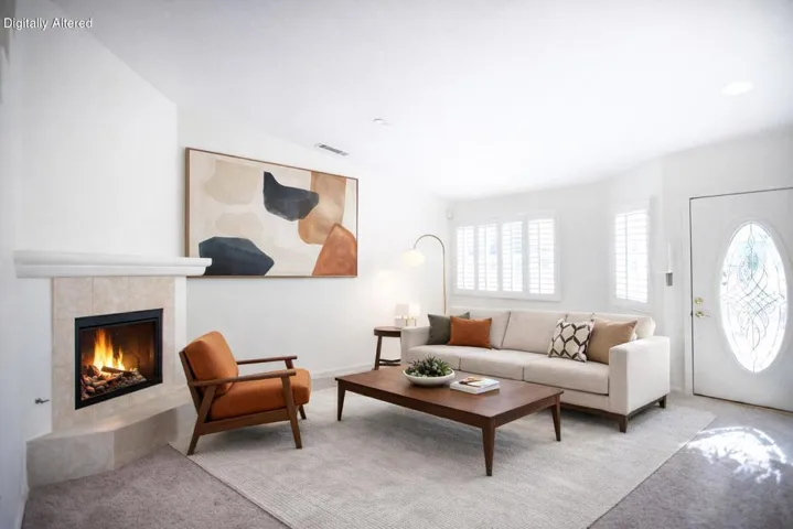 Virtually Staged Living Room