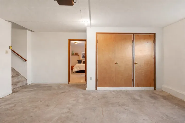 View of below grade area