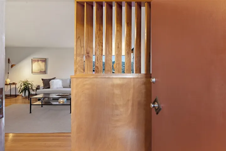 Detailed view of wood finished floors