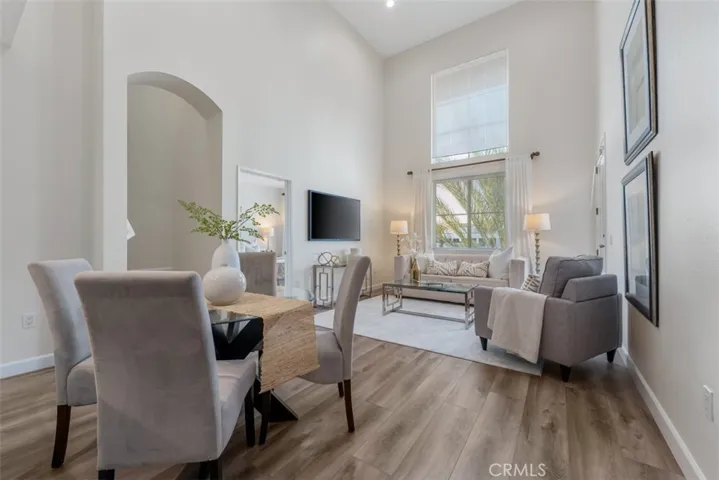 Top floor unit, noone above. Double height ceiling