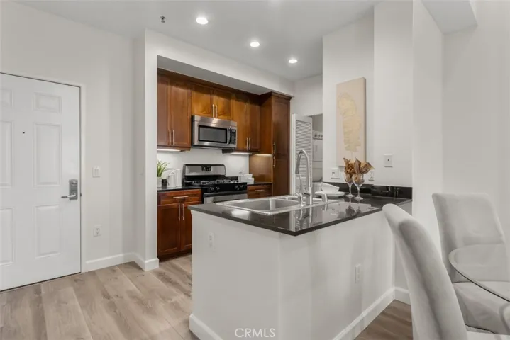 Functional spaced kitchen with granite counters