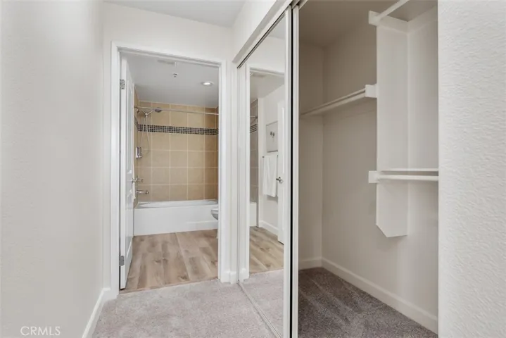 Full-sized walk-in closet