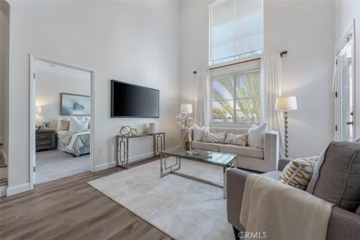 Luxury vinyl wood flooring in major living spaces