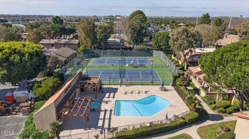 Courts and pool