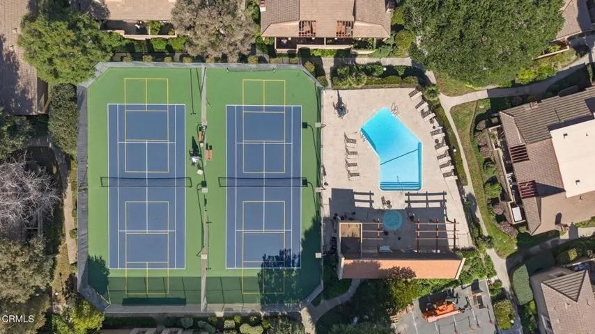 Courts and pool