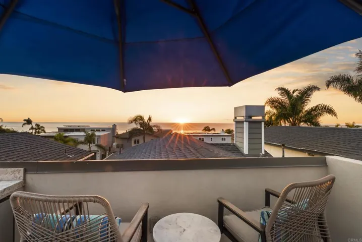 Sunset on the roof top deck