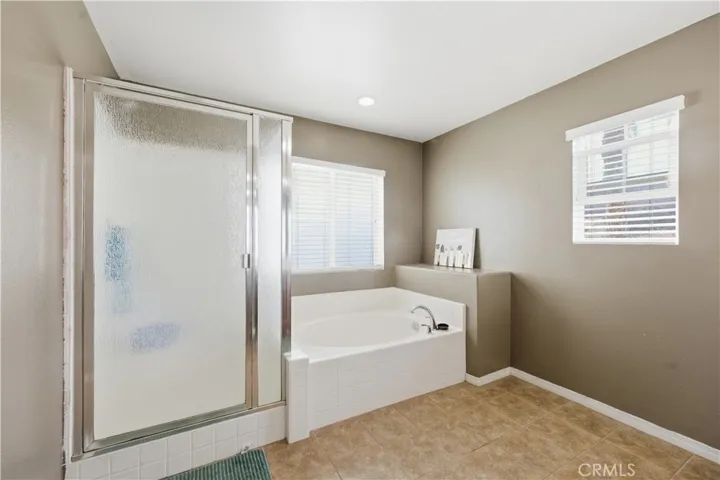 Separate Shower and Oval Tub