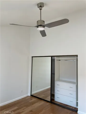 Guest Bedroom Vaulted Ceiling, Ceiling Fan & Closet with Built-In Dresser