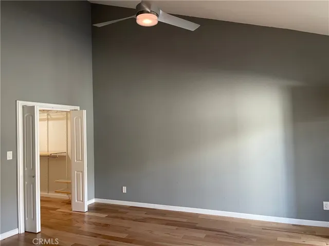 Main Bedroom with Vaulted Ceiling and Ceiling Fan