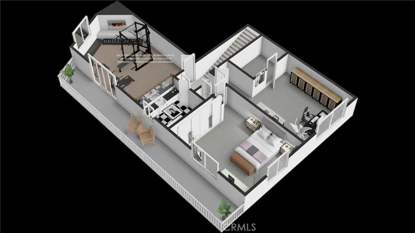 Lower Level 3D Floor Plan
