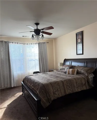 Master bedroom with walk-in closet