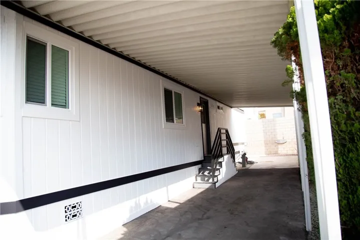 Covered parking and backdoor