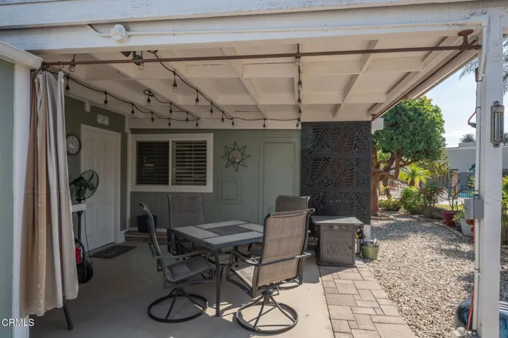 Covered Patio with Lighting