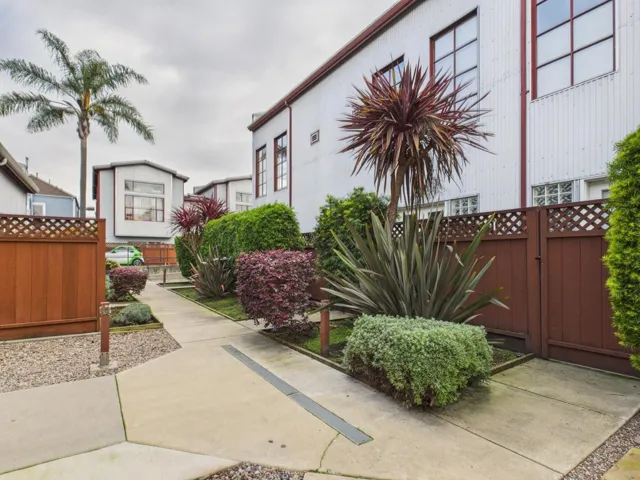 View of yard with a gate