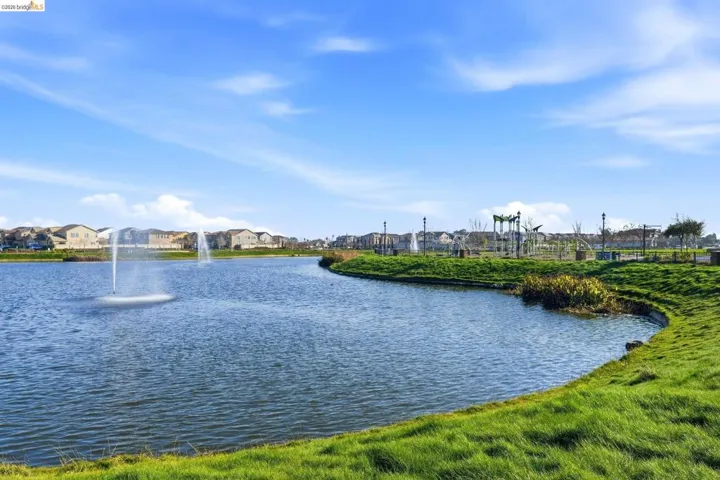 Water view with nearby suburban area