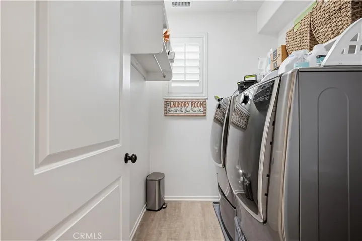 Upstairs laundry room