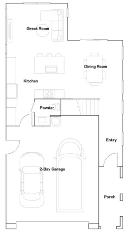 Residence 2 - level 1 floorplan