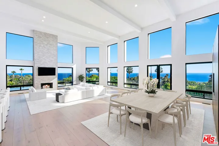 open dining and living room