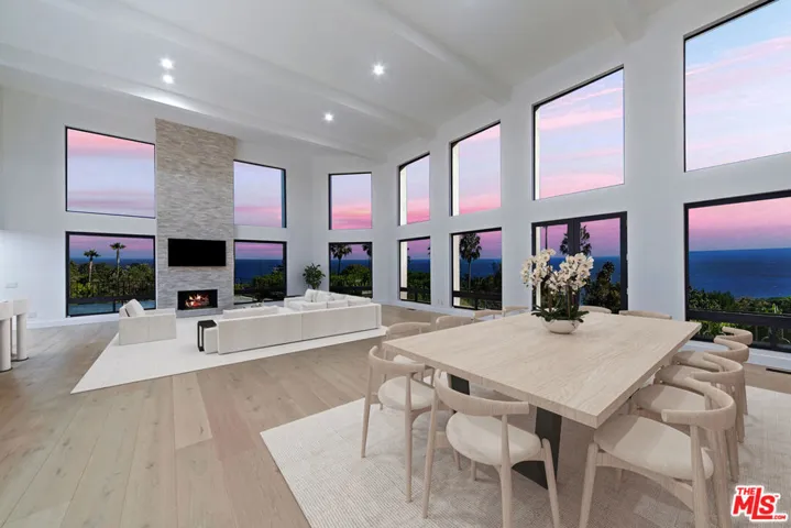 open dining and living room