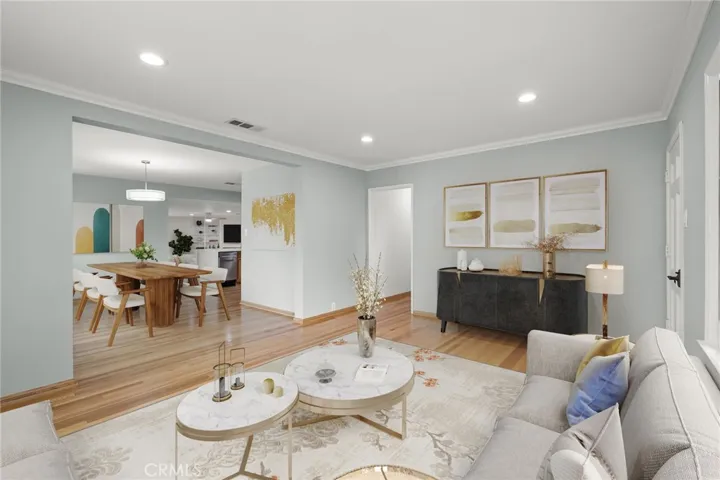 Living room- virtually staged