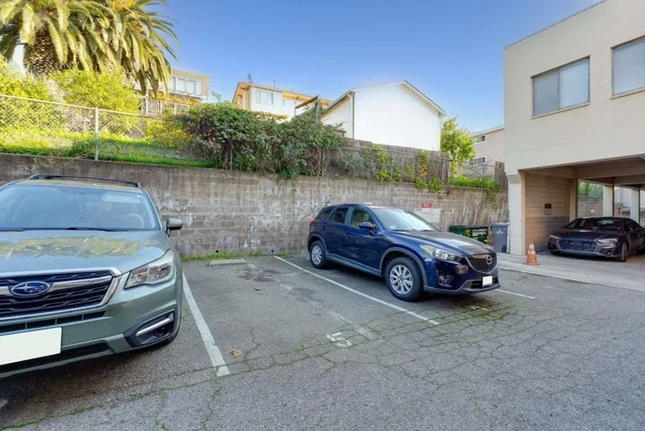 View of uncovered parking lot