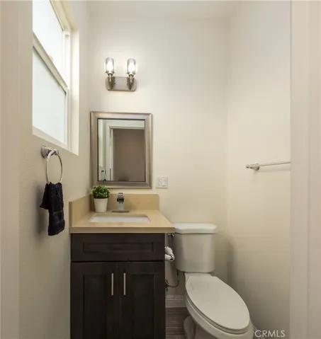 ADU's half bath inside the 1st bedroom.