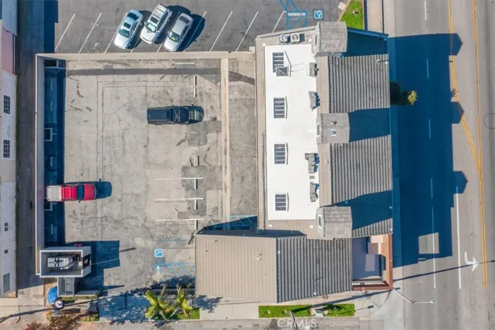 Aerial view highlighting the property's prime location with surrounding amenities.