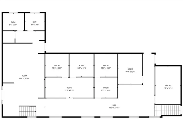 Aternate floor plan highlighting the sleek, open-concept design.