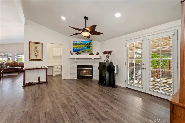 Ceiling Fan and Fireplace help to keep utility bills at a lower cost!