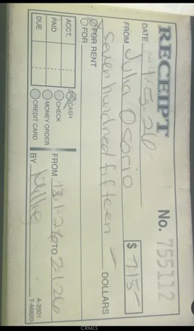 Apartment Rent Receipts 2