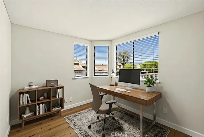 Office/ Den virtually staged