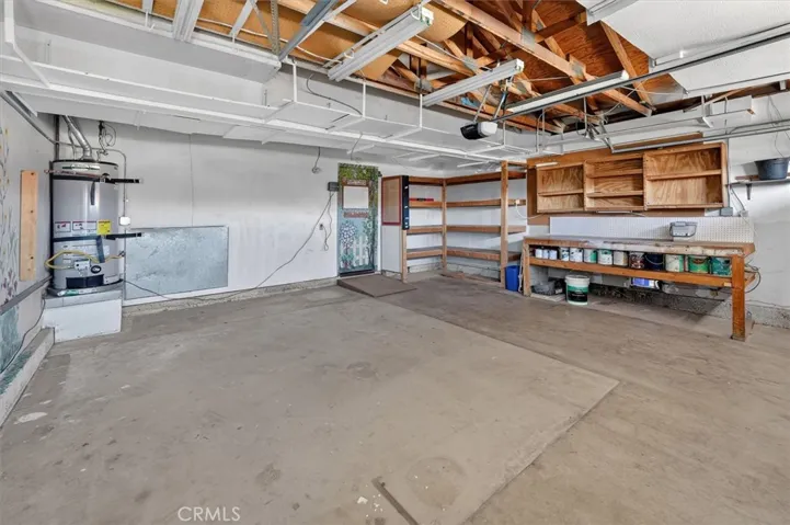 Abundance of storage in the 2 car garage
