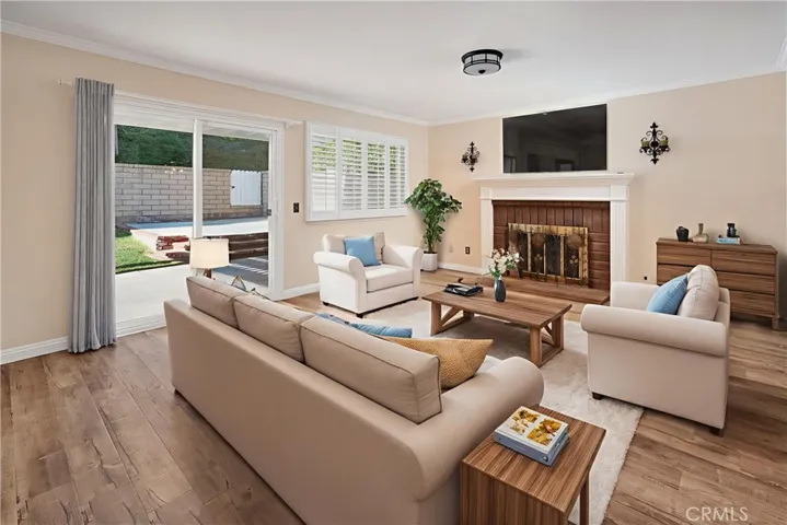 Family Room has been digitally staged