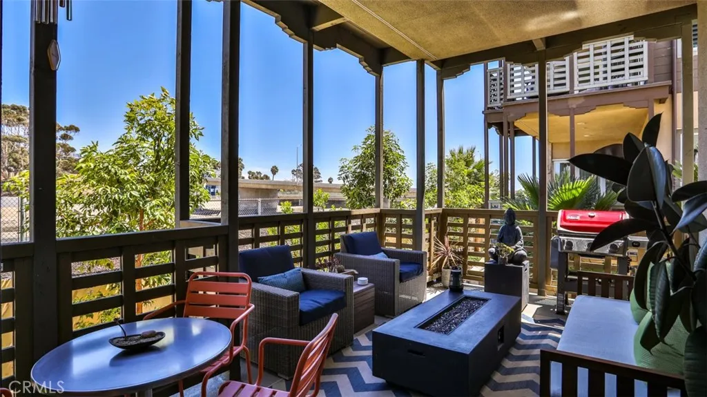 Deck off of living space. 1 of 2 outdoor areas. Deck off of living space. 1 of 2 outdoor areas.