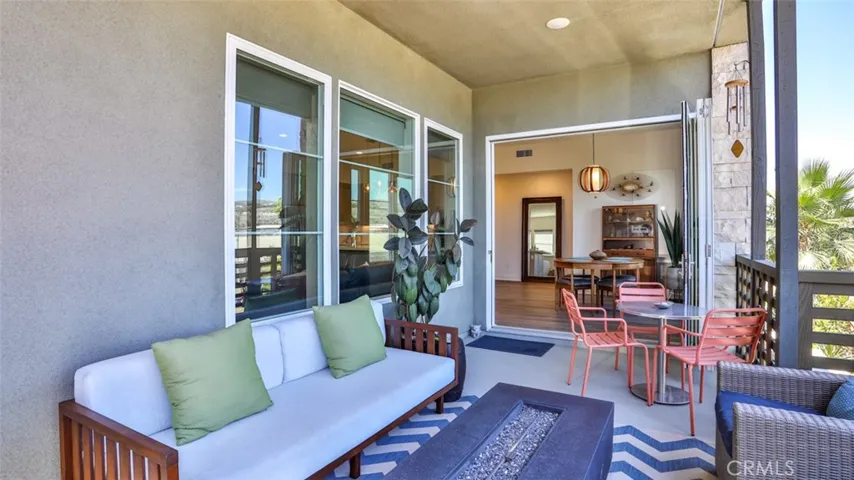 Deck off of living space.  1 of 2 outdoor areas.