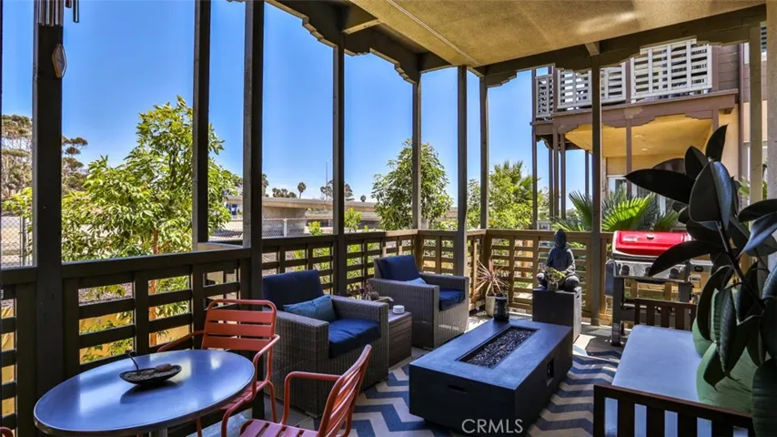 Deck off of living space.  1 of 2 outdoor areas.