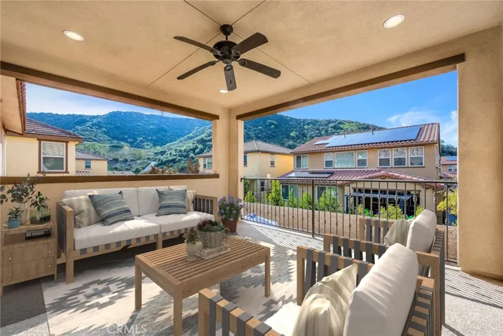 Upper patio-virtually staged