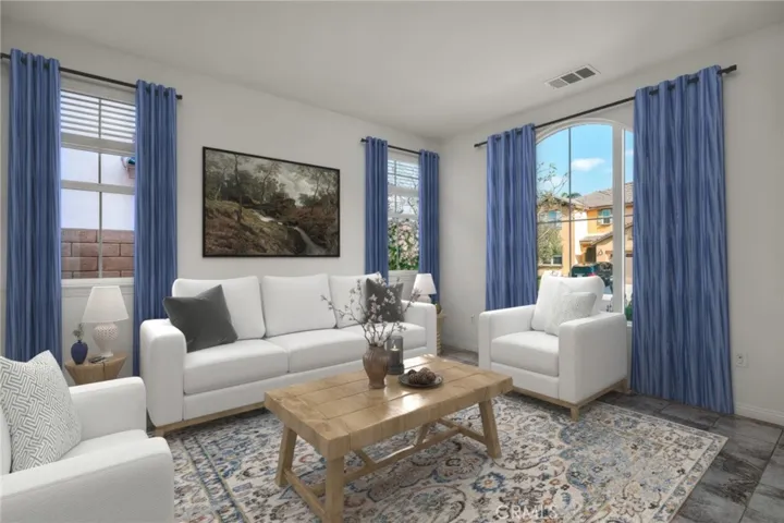 Living room-virtually staged