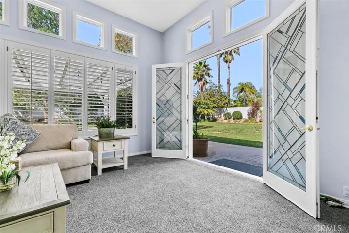 Backyard view from den