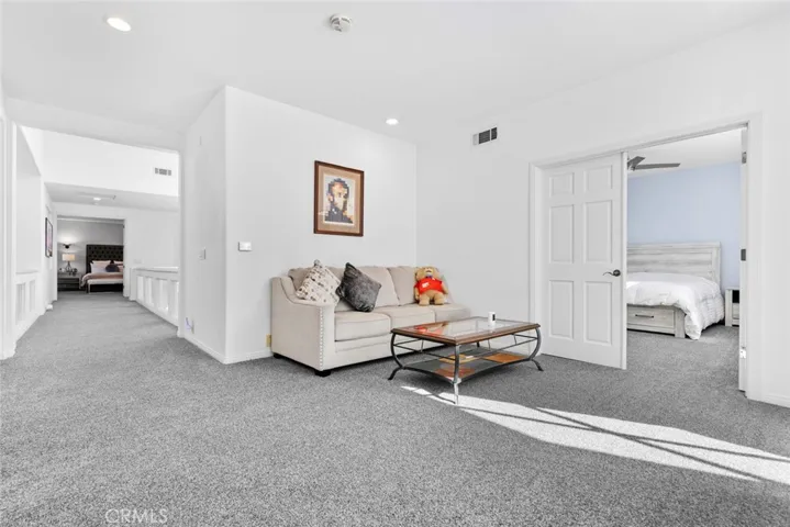 Upstairs seating area