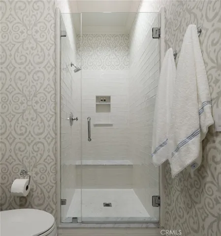 Downstairs: Guest en suite shower