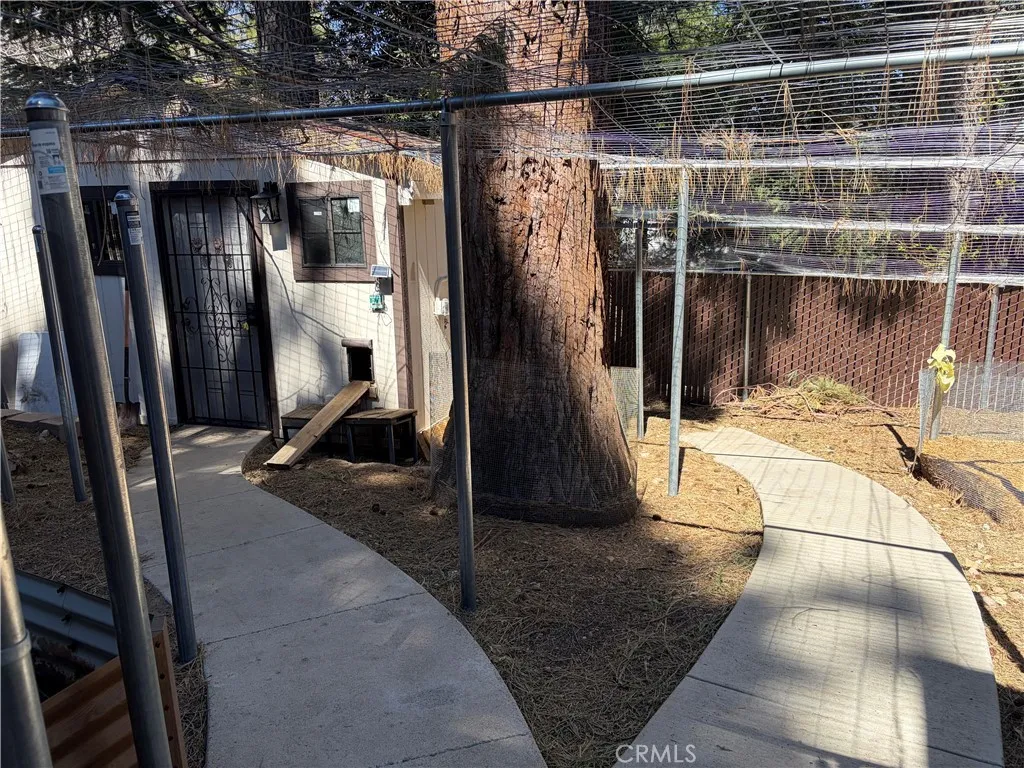 Chicken house and chicken yard.  Fully enclosed.