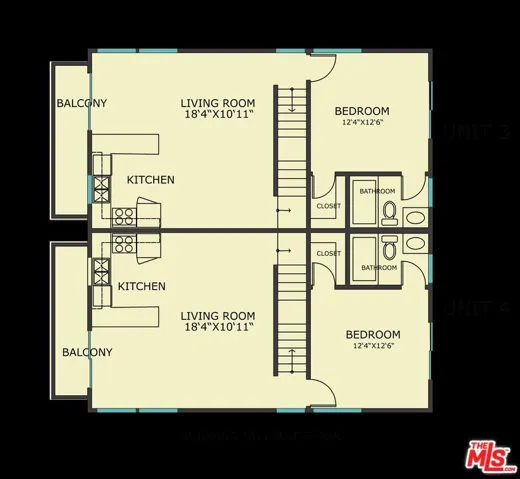 Back Townhomes 2nd Level Floor