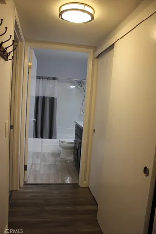 Hallway to bathroom