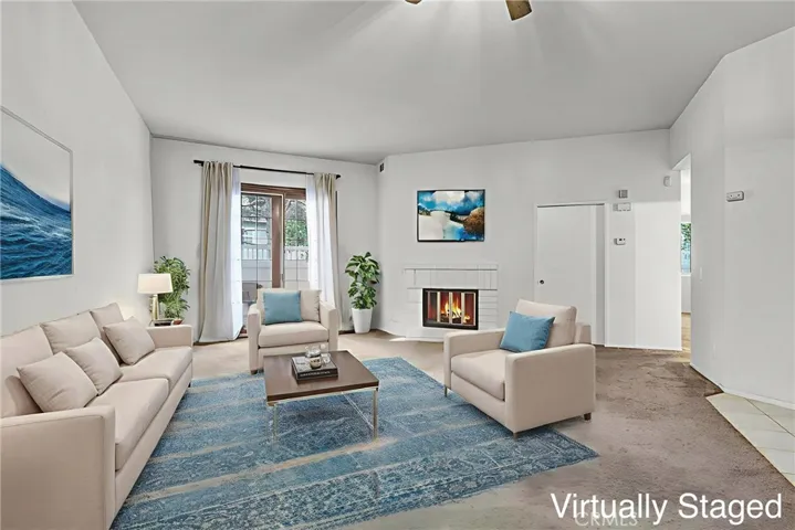 Virtually Staged Living Room