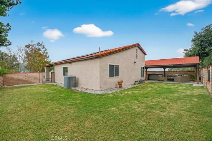 Big yard that wraps around connecting front to back.