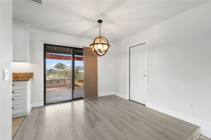 Dining area with views to the West & back yard